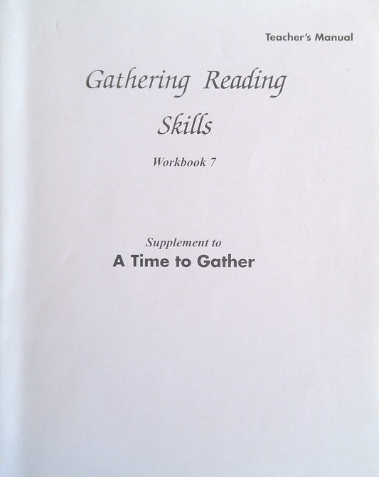Gathering Reading Skills: Teacher's Manual