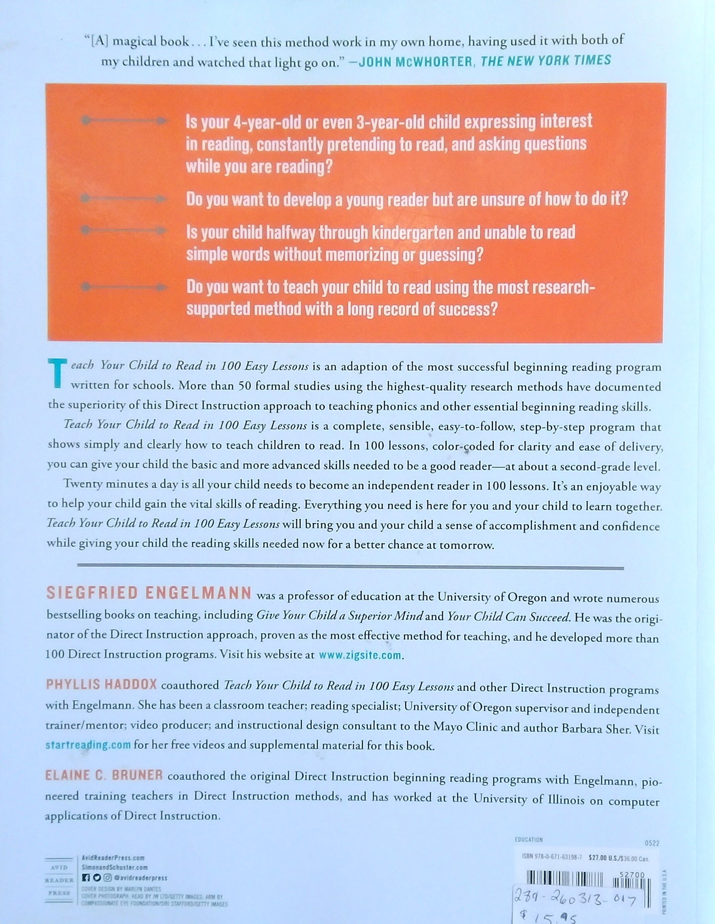 Teach Your Child To Read In 100 Easy Lessons