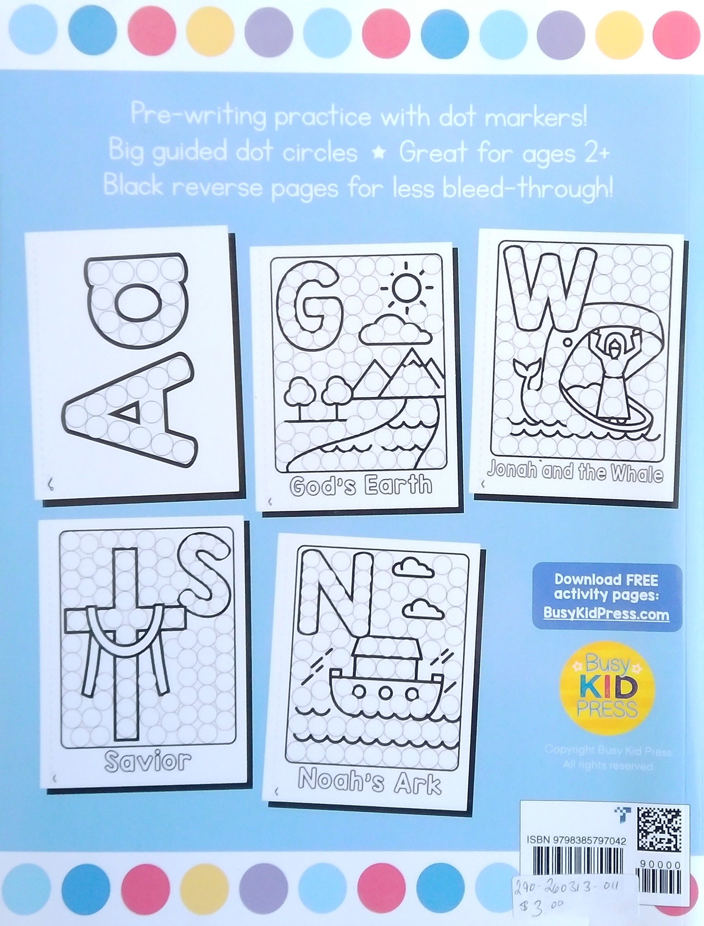 Bible Coloring Dot Markers Activity Book
