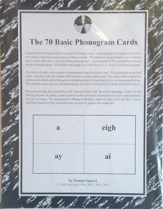The 70 Basic Phonogram Cards