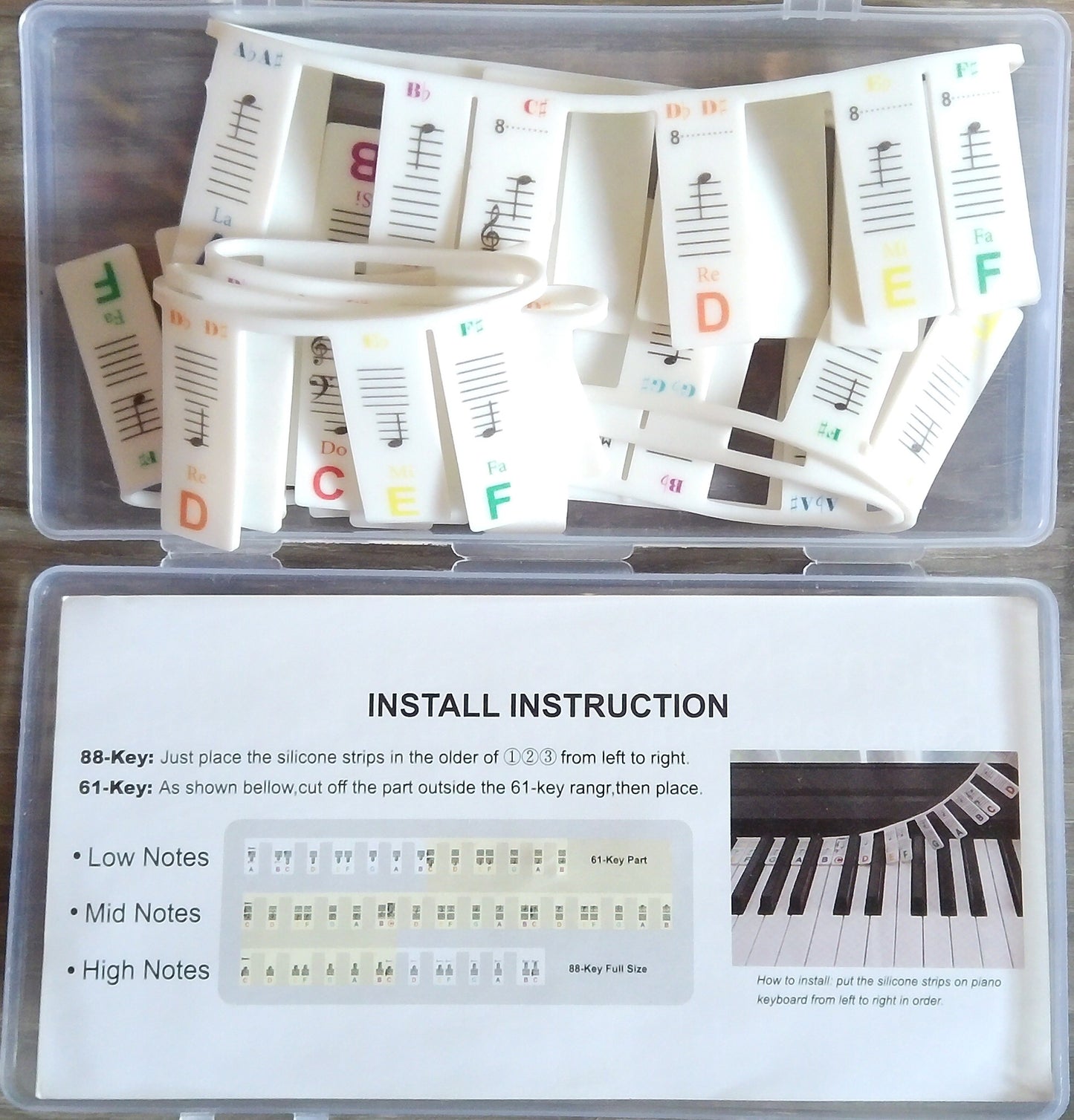 Piano Notes Silicone Strips