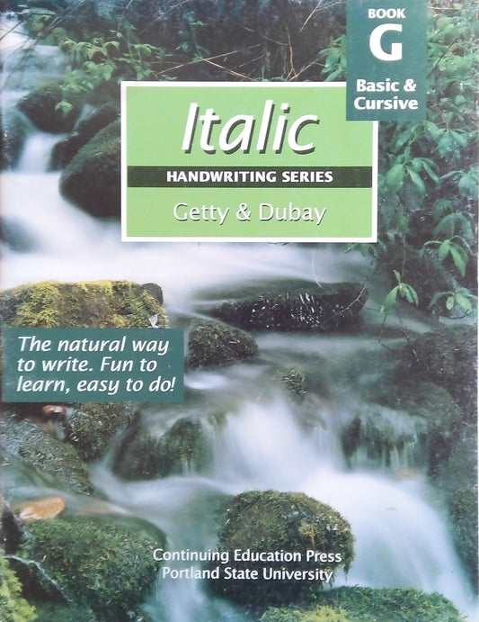 Getty-Dubay Italic Handwriting Series: Book G