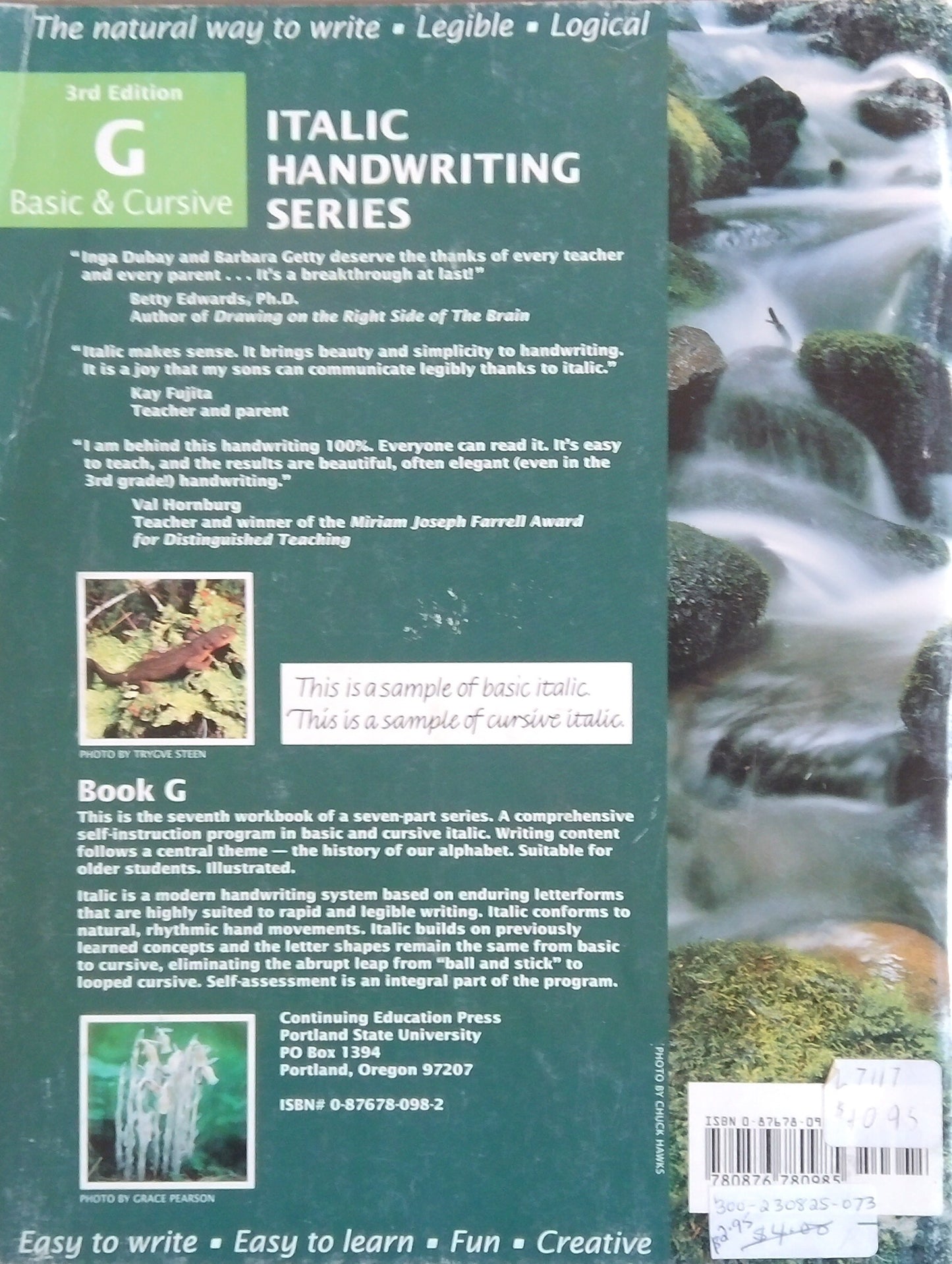 Getty-Dubay Italic Handwriting Series: Book G