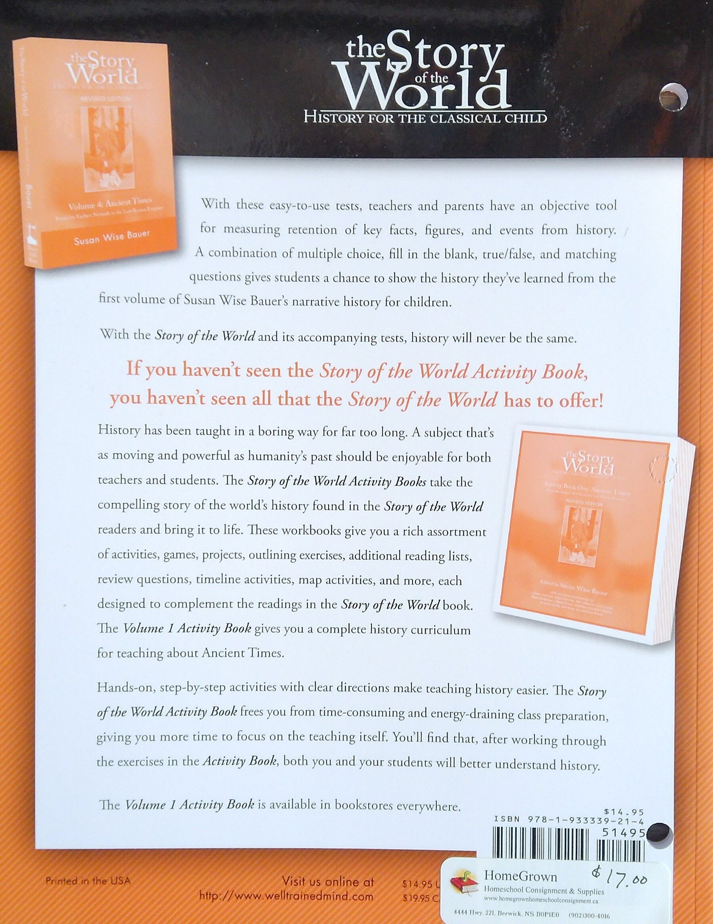 The Story Of The World Volume 1: Tests & Answer Key