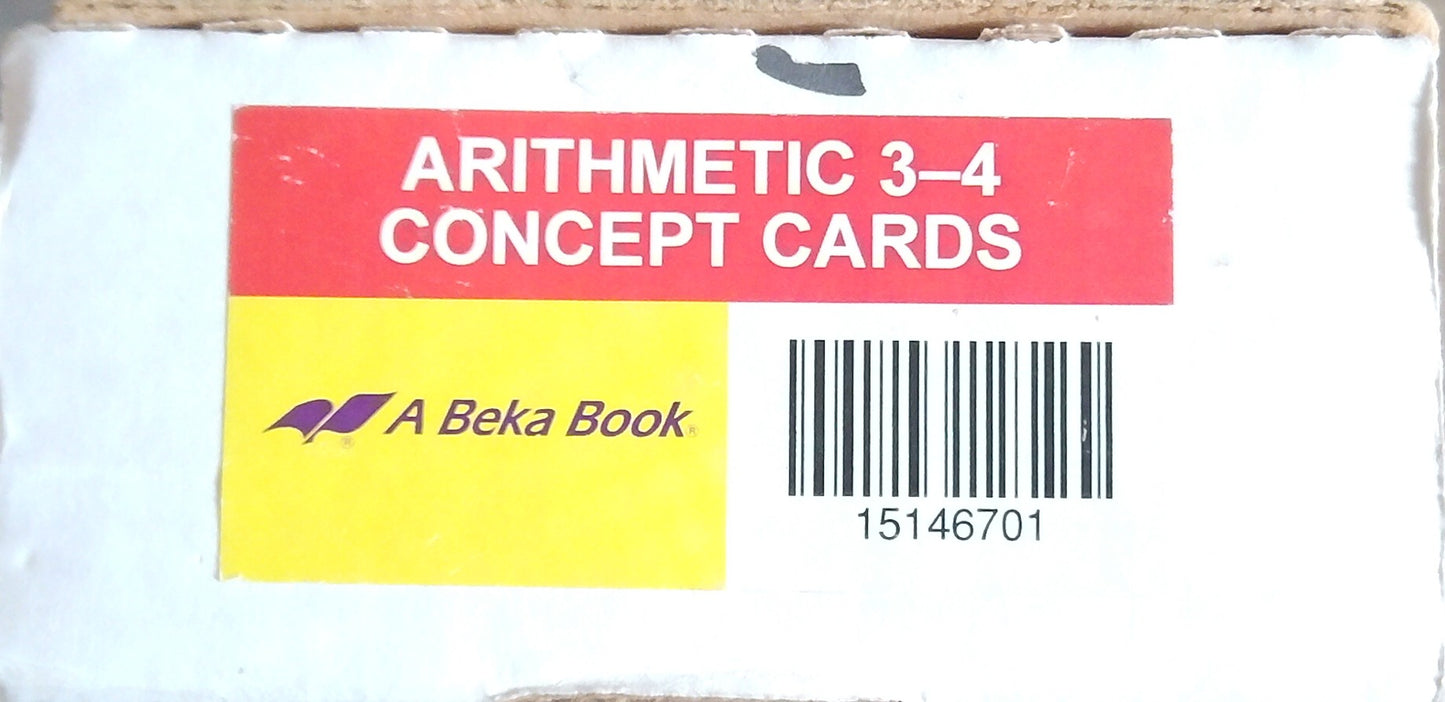 Arithmetic 3-4 Concept Cards