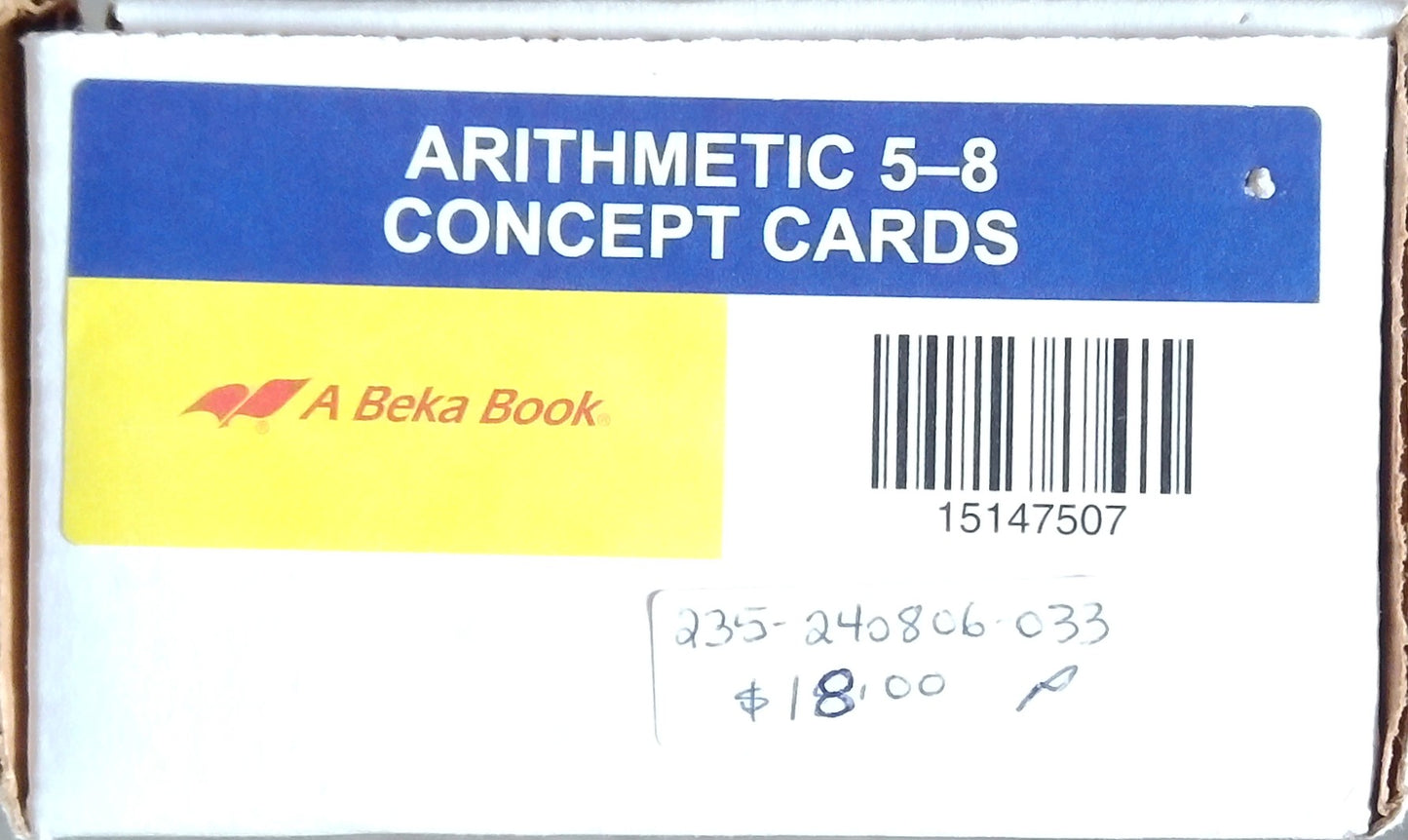 Arithmetic 5-8 Concept Cards