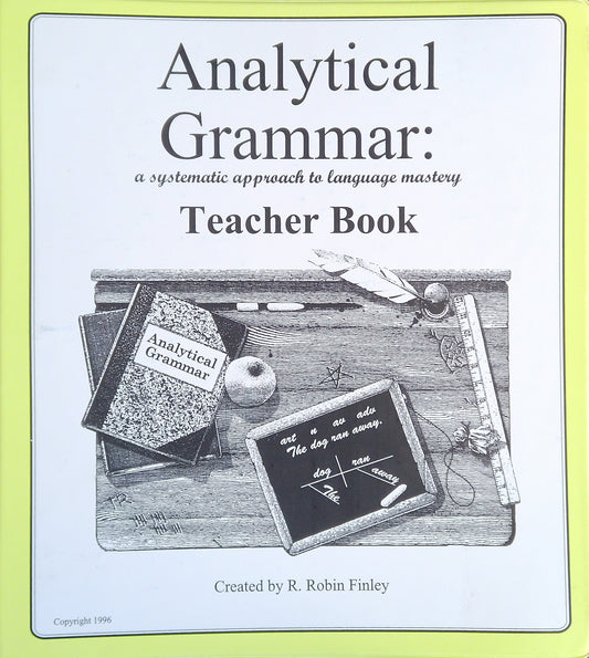 Analytical Grammar: Teacher Book In Binder