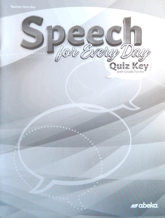 Speech For Every Day: Quiz Key