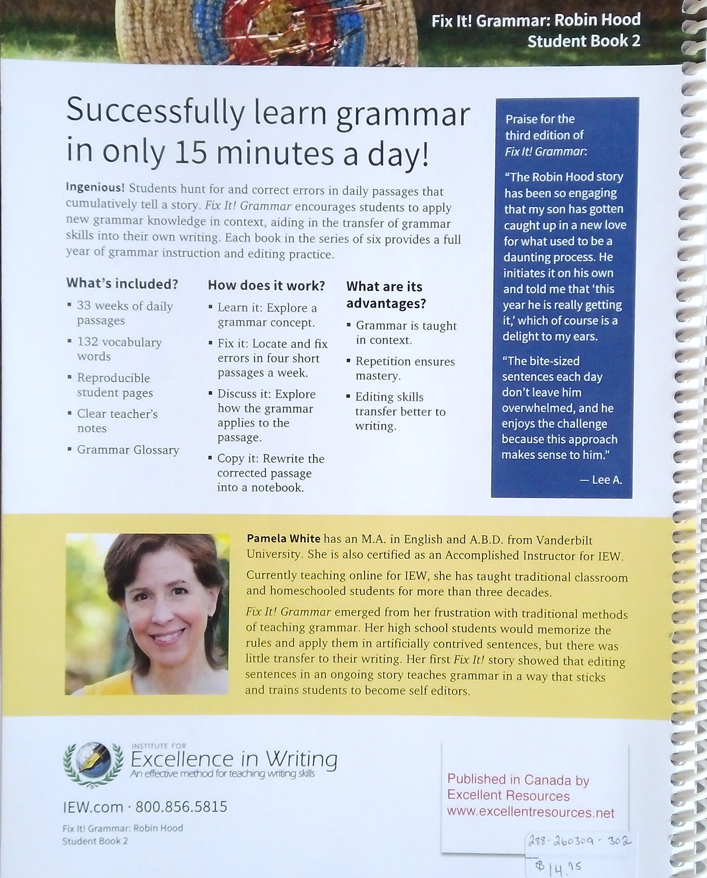 IEW Fix It! Grammar: Robin Hood Student Book 2