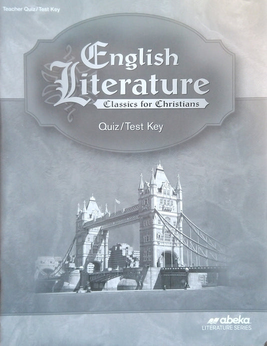 English Literature: Quiz/Test Key