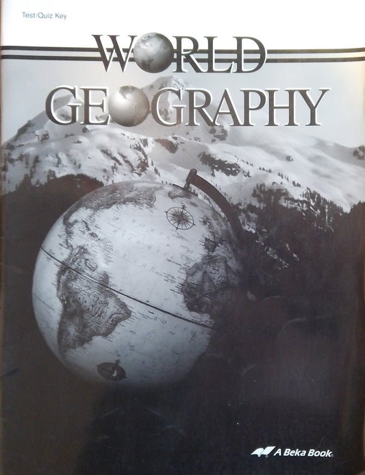 World Geography: Quiz/Test Key