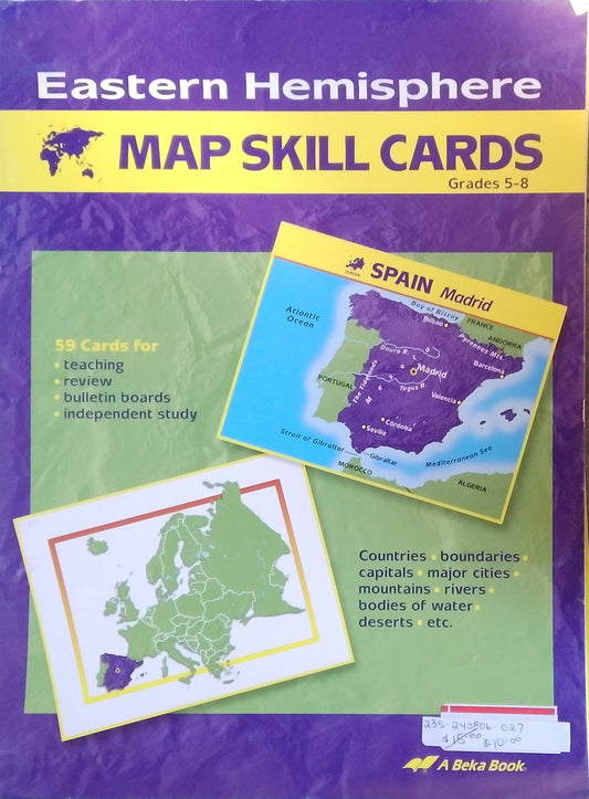 Eastern Hemisphere Map Skill Cards