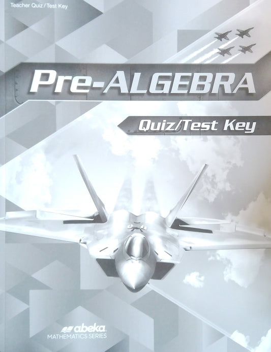 Pre-Algebra: Quiz/Test Key