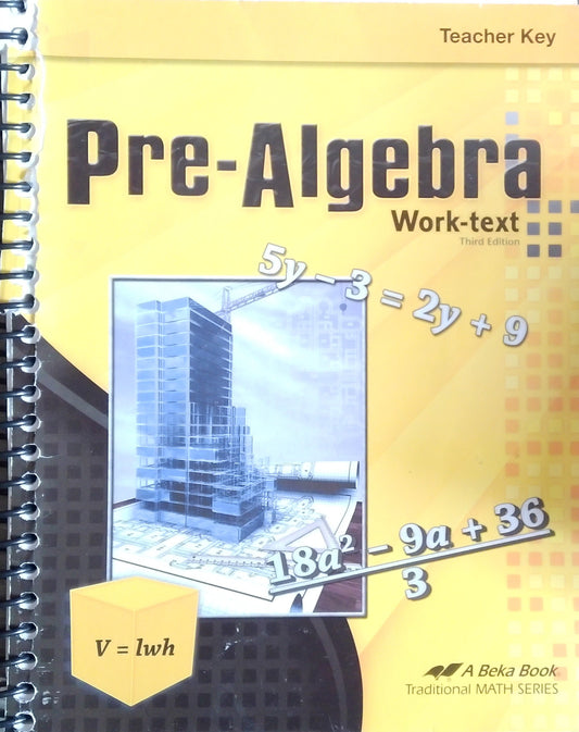 Pre-Algebra: Teacher Key