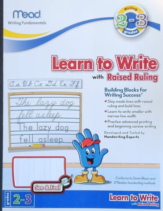 Learn To Write With Raised Ruling