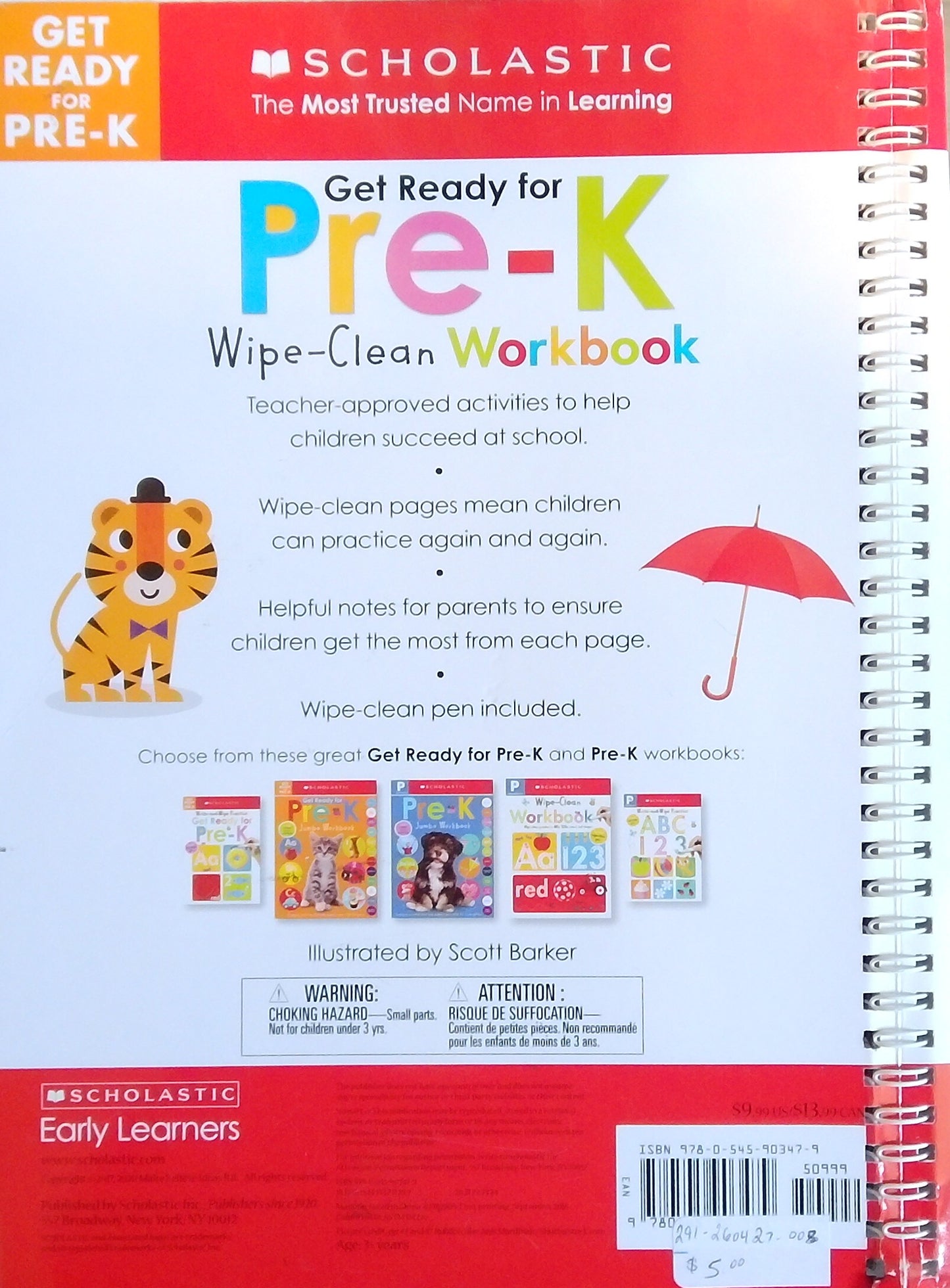 Get Ready For Pre-K Wipe-Clean Workbook