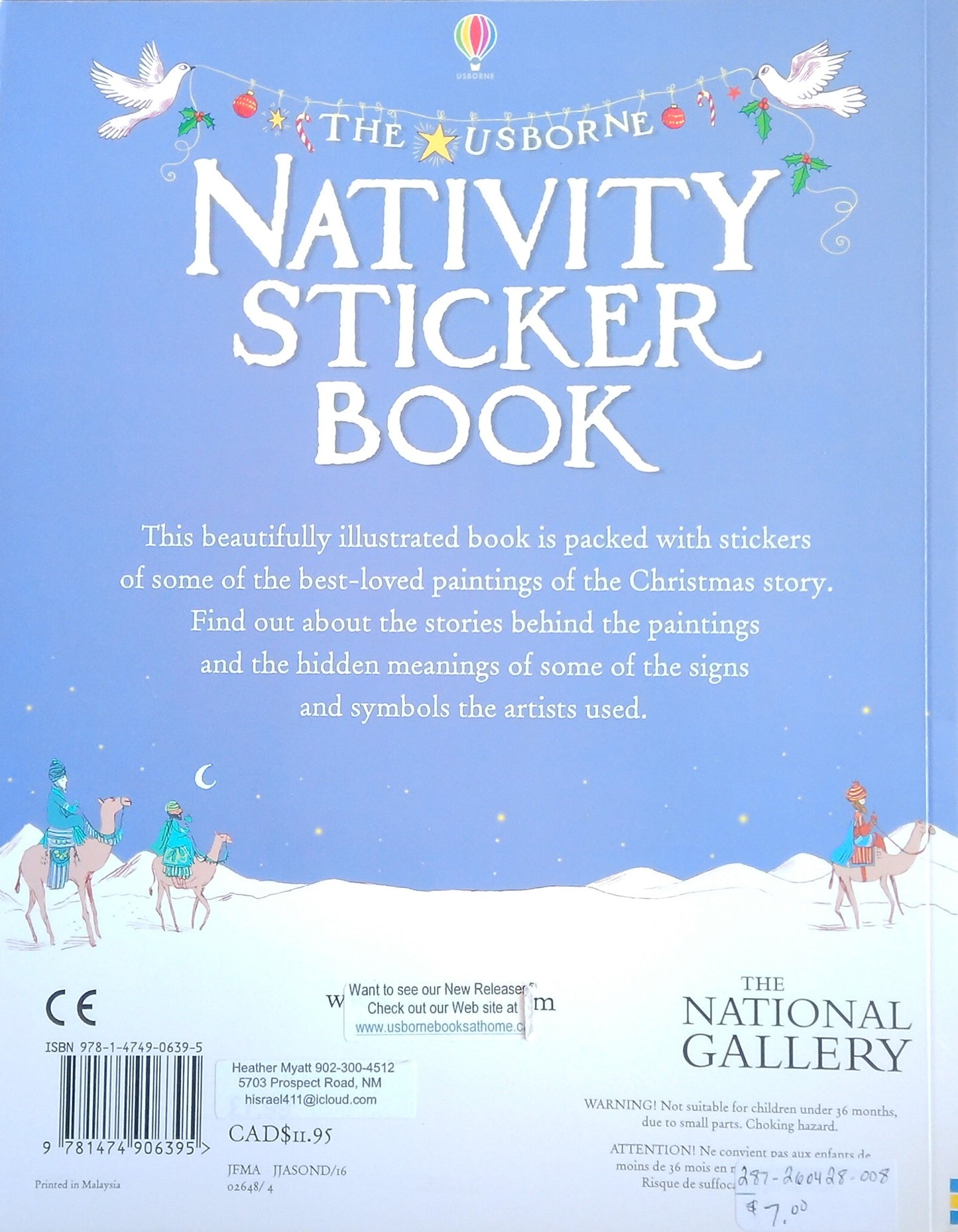 The Usborne Nativity Sticker Book