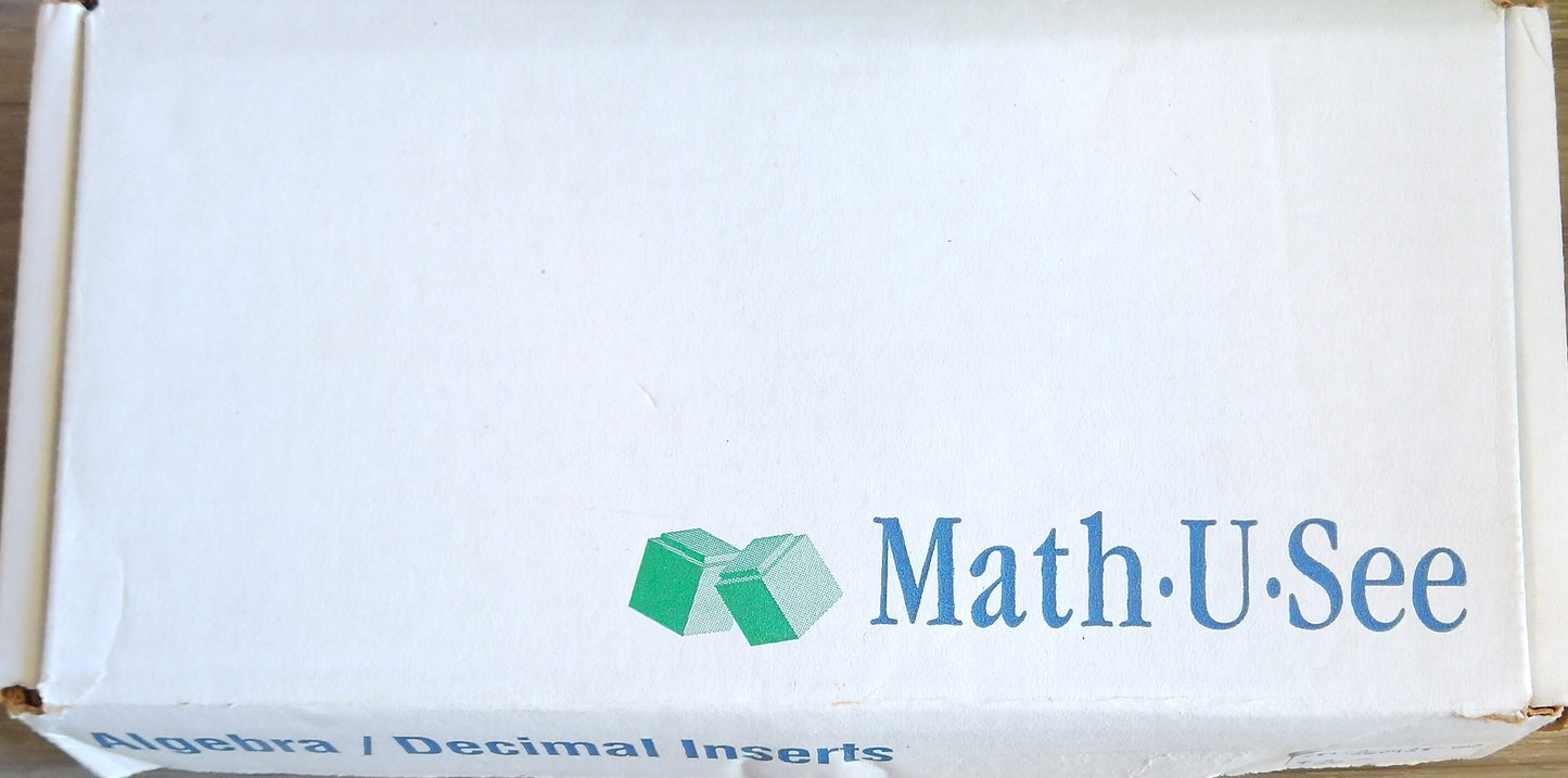 Math-U-See Algebra/Decimal Inserts