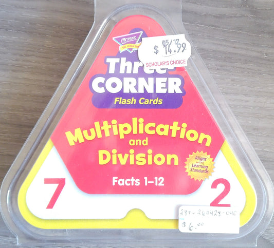 Three-Corner Flash Cards: Multiplication/Division