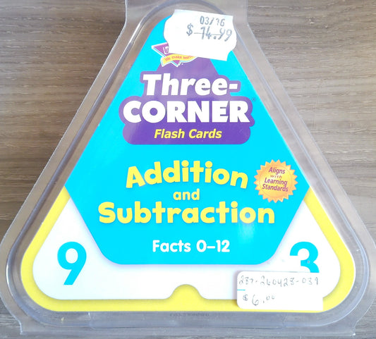 Three-Corner Flashcards: Addition/Sudtraction