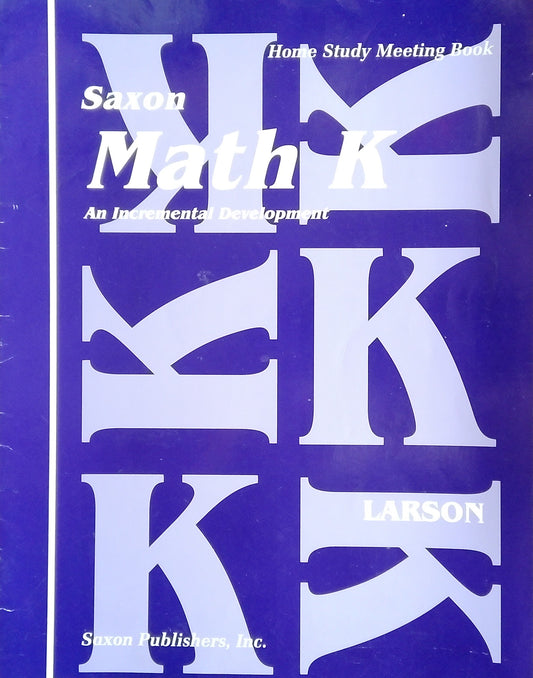 Saxon Math K Meeting Book