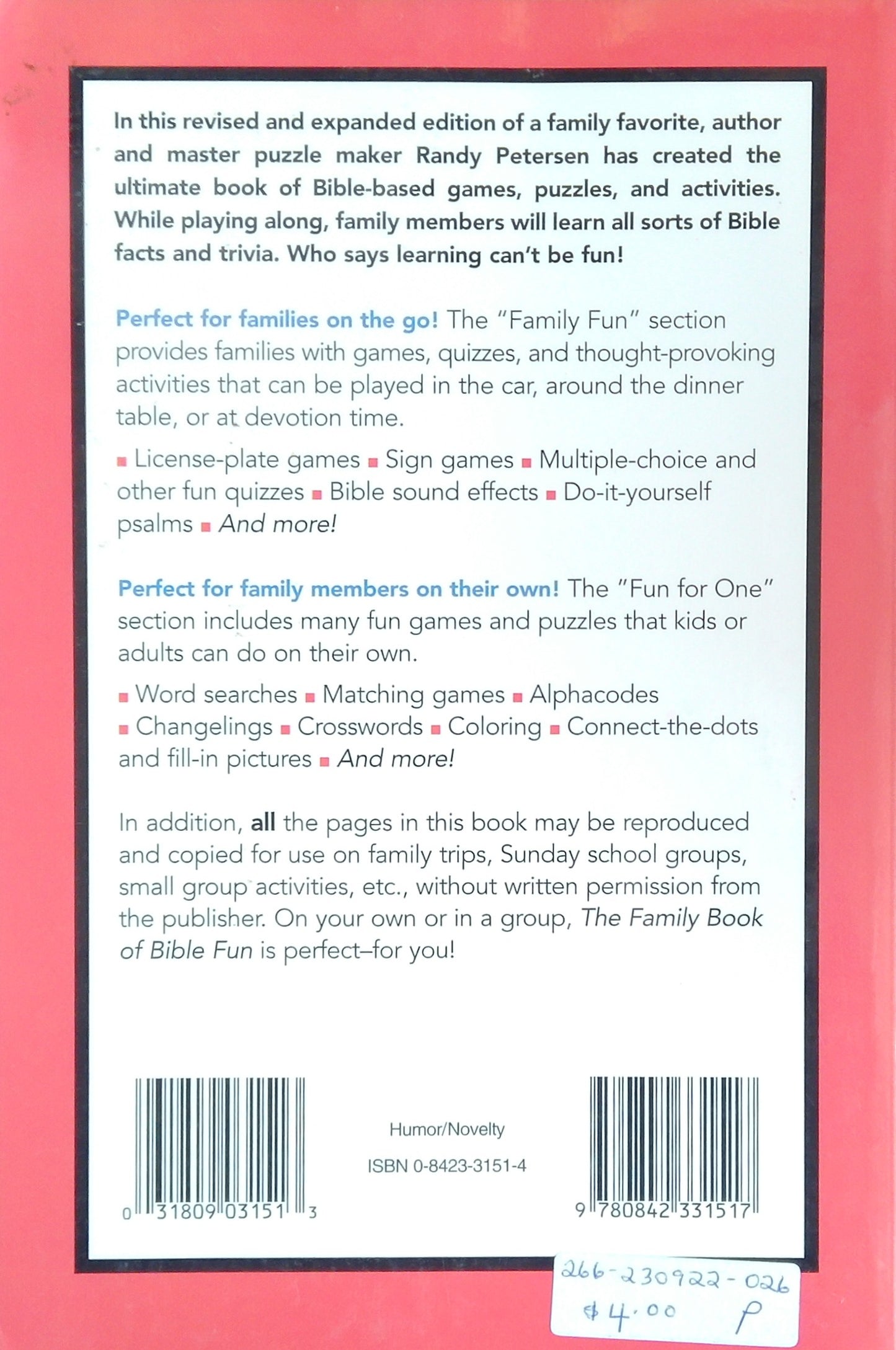 The Family Book Of Bible Fun