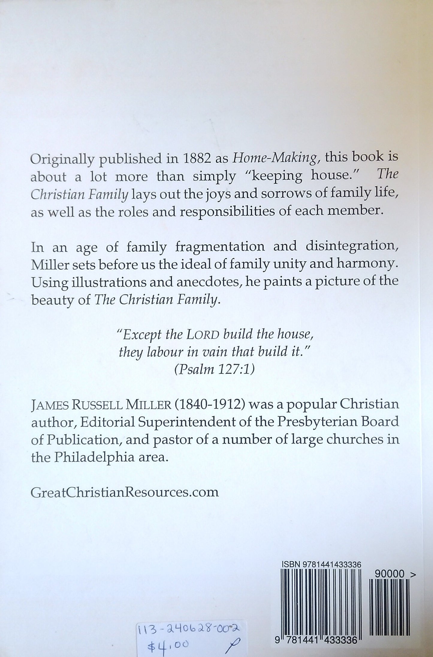 The Christian Family: Home-Making