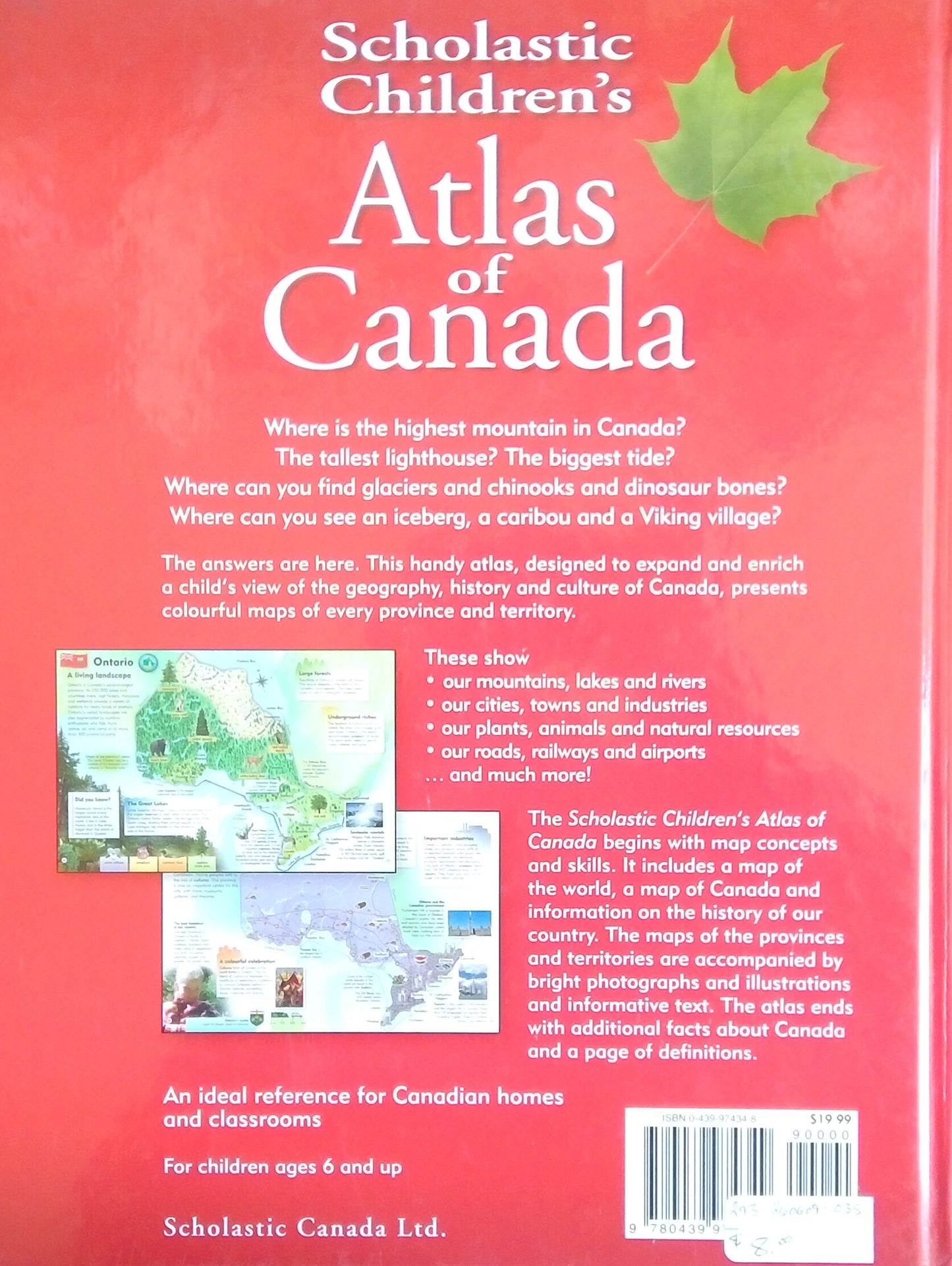 Scholastic Children's Atlas Of Canada