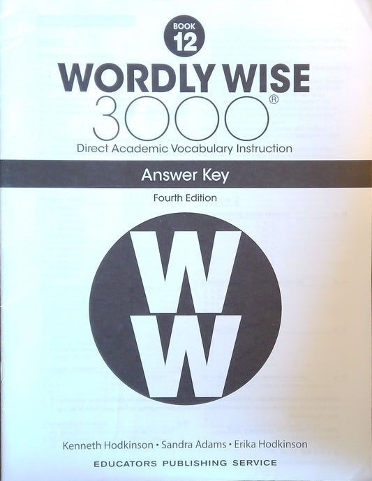Wordly Wise 3000: Book 12 Answer Key