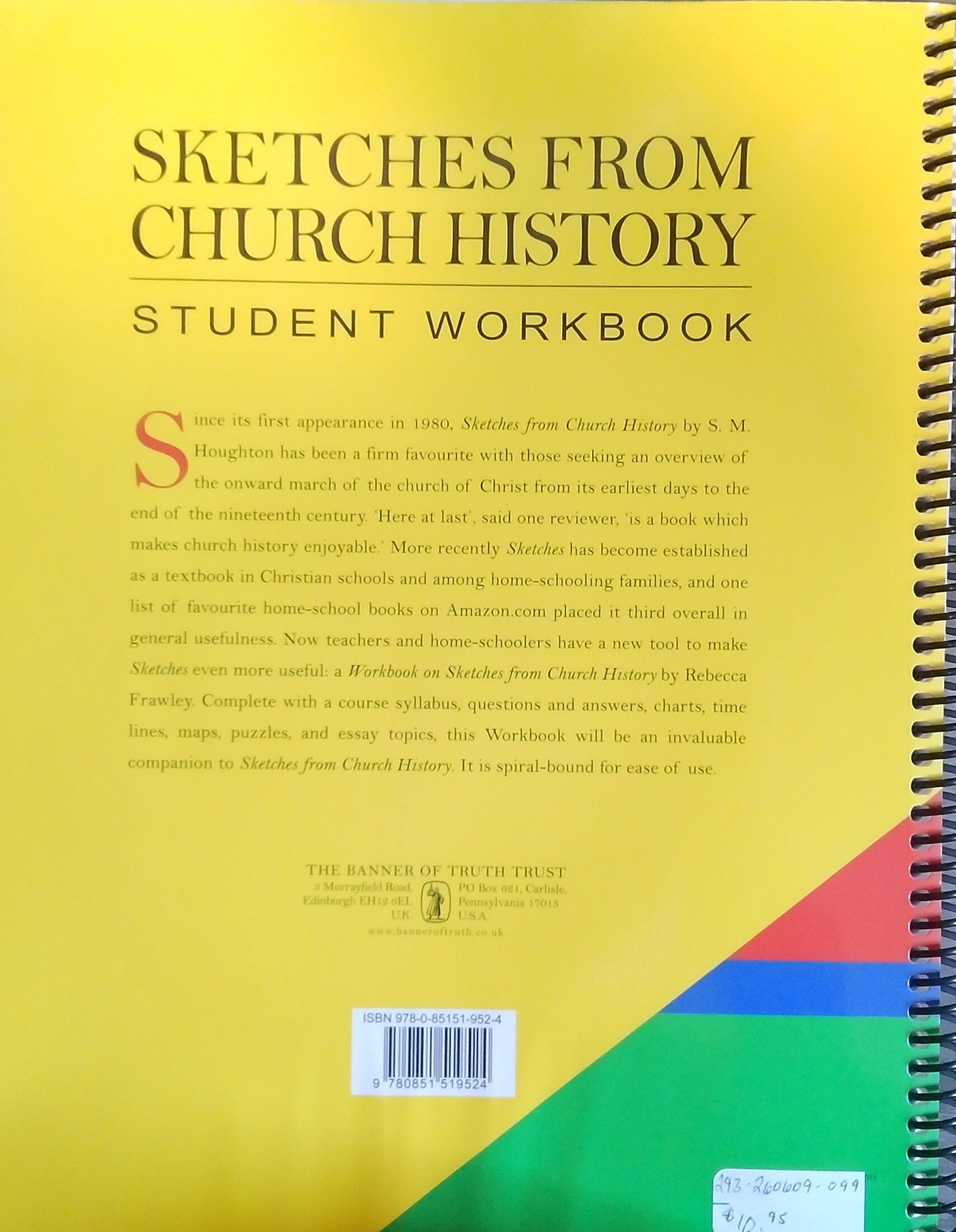 Sketches From Church History: Student Workbook