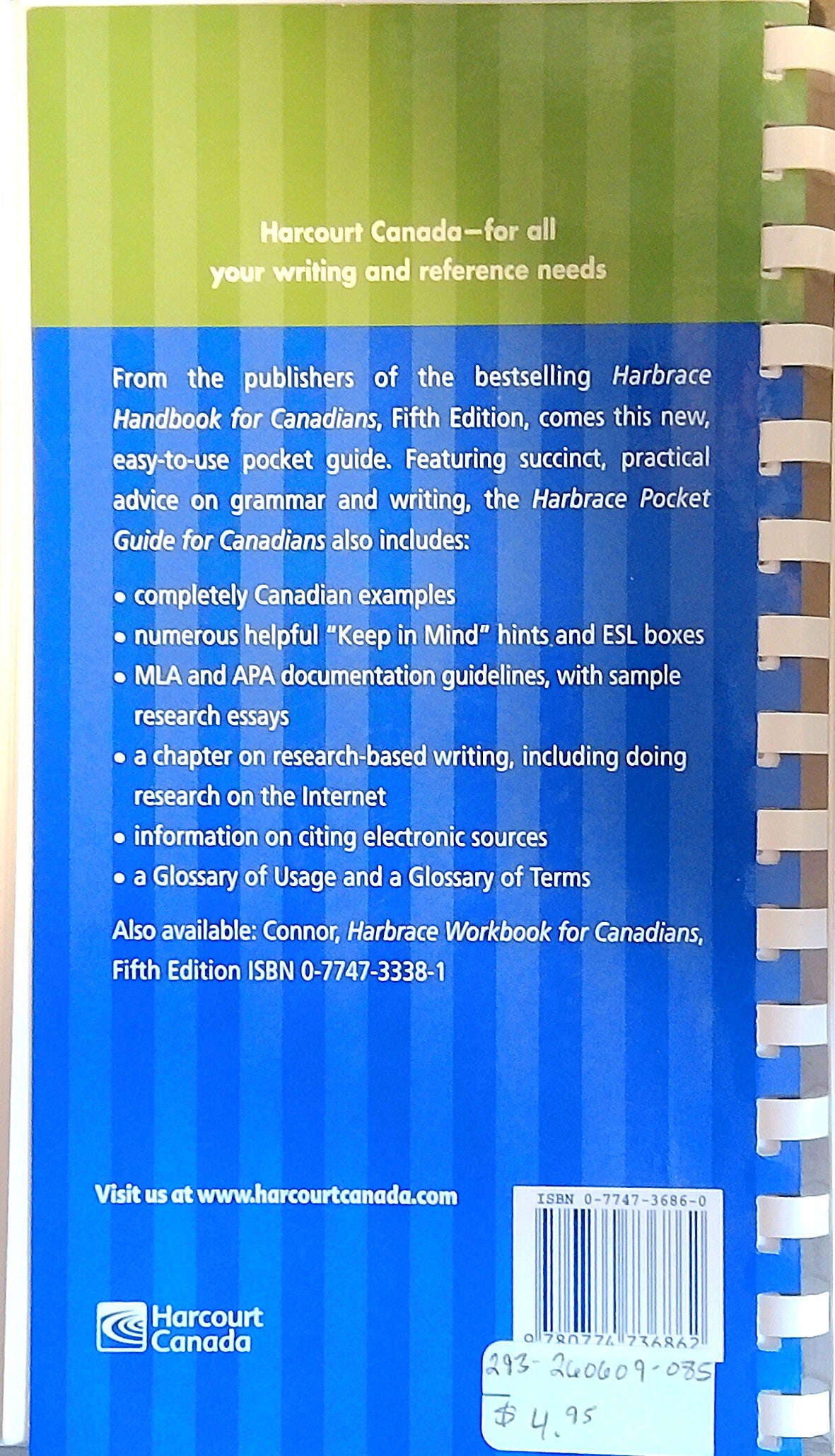 Harbrace Pocket Guide For Canadians