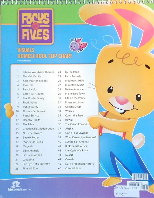 Focus On Fives Visuals Homeschool Flip Chart
