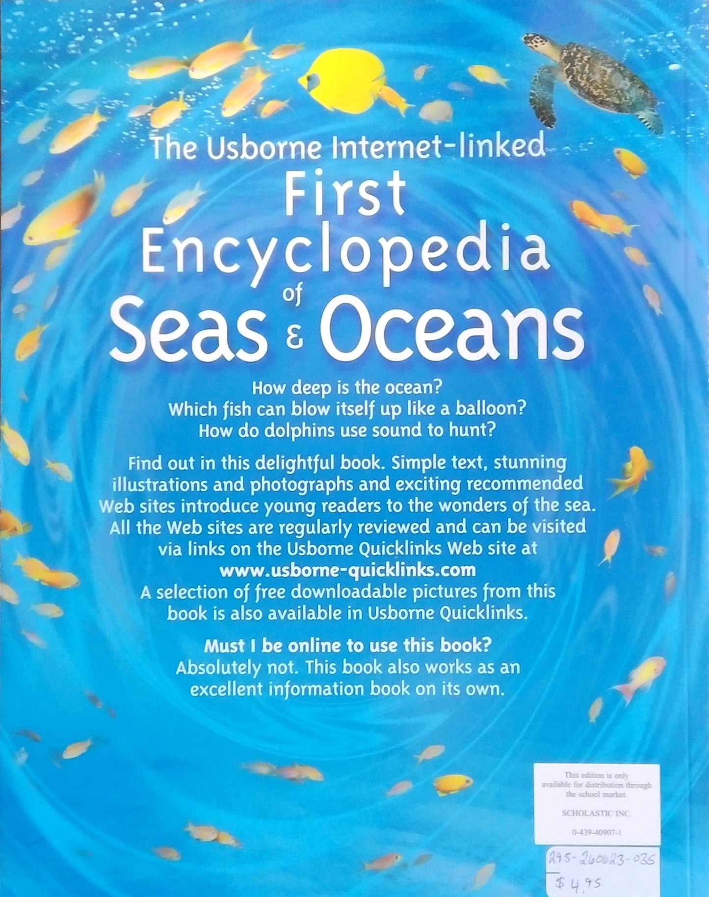 The Usborne Internet-Linked First Encyclopedia Of Seas & Oceans