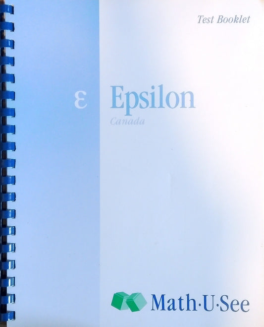 Math-U-See Epsilon Test Booklet