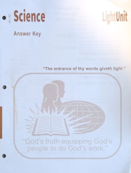 CLE Science L.U. 401-402 Answer Key