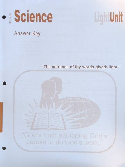 CLE Science L.U. 405-406 Answer Key