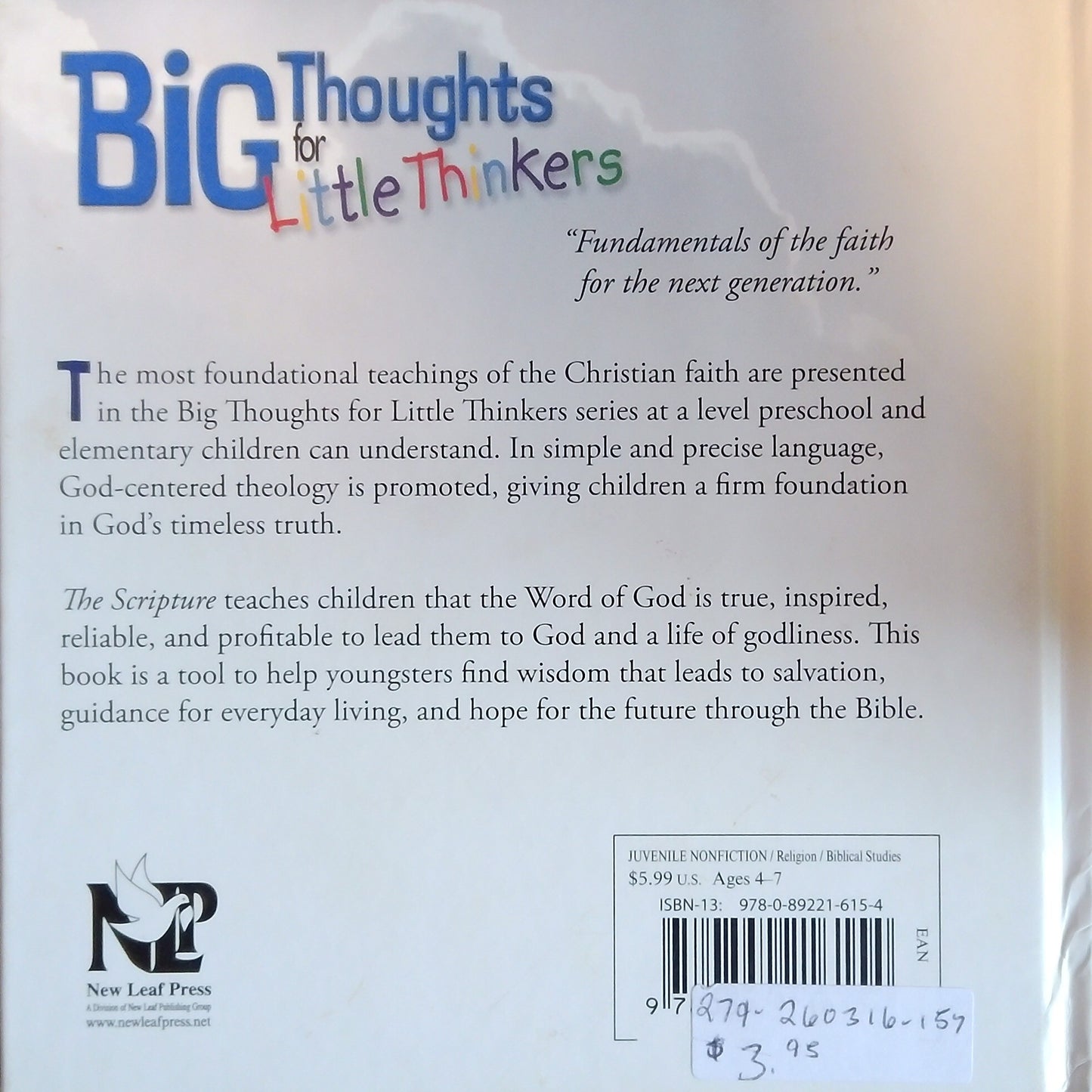 Big Thoughts For Little Thinkers: The Scripture