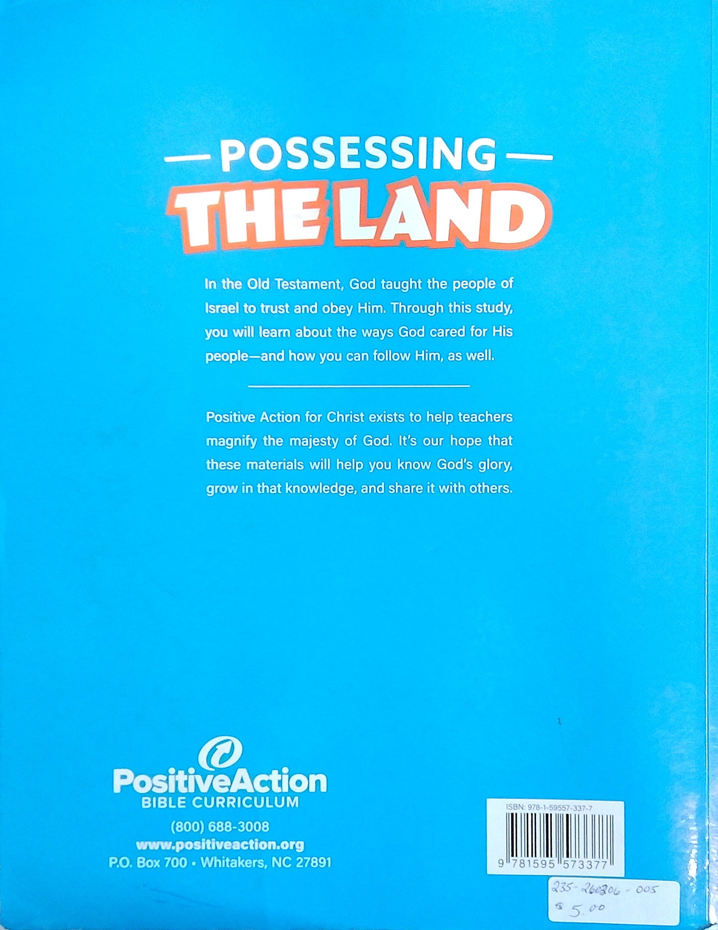 Possessing The Land Student Book: Grade 5