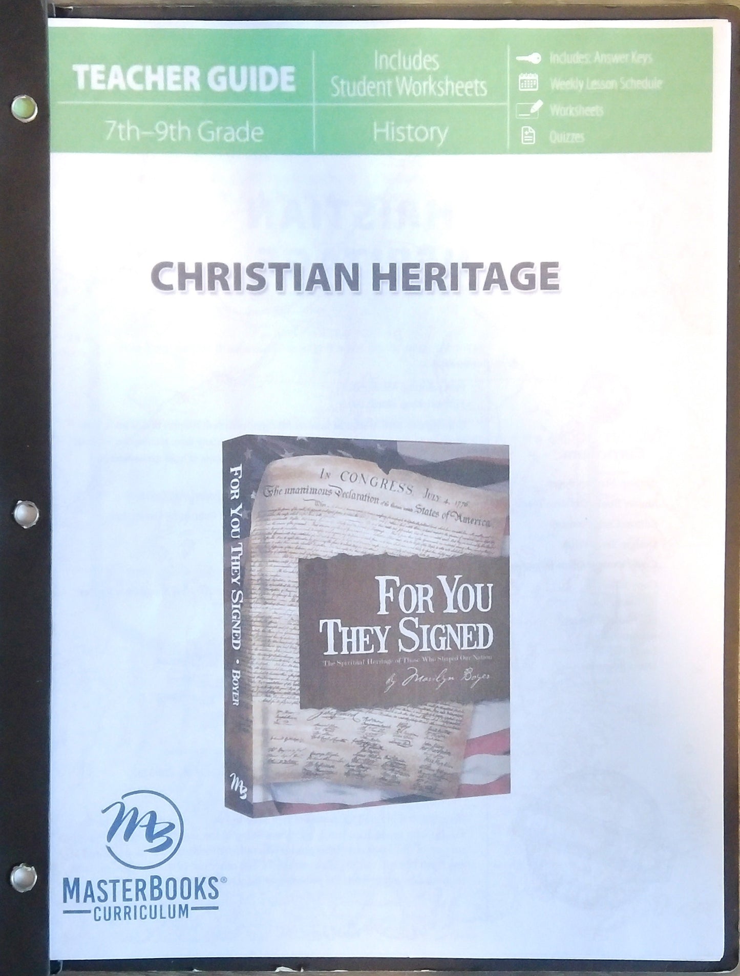 Christian Heritage Teacher Guide