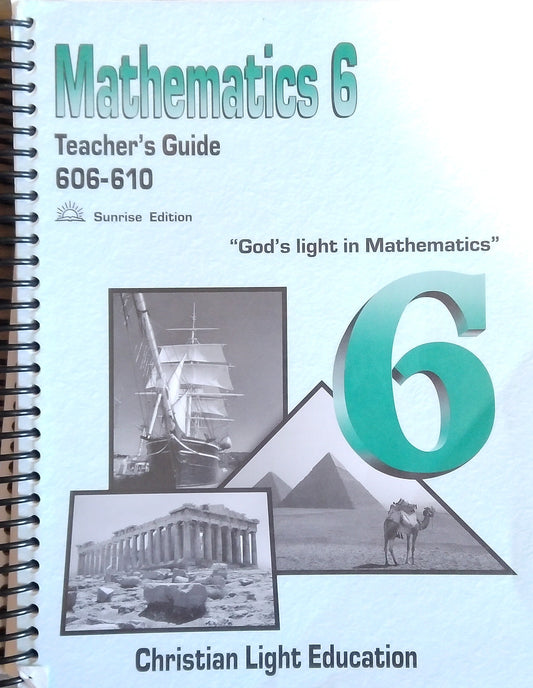 CLE Math 6 Teacher's Guide: L.U. 606-610