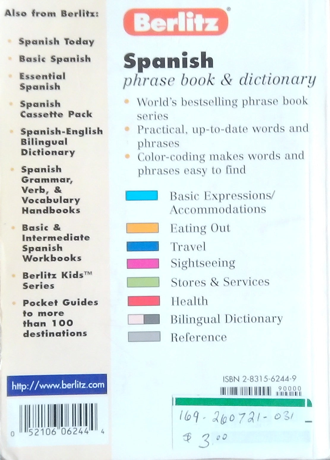 Spanish Phrase Book & Dictionary