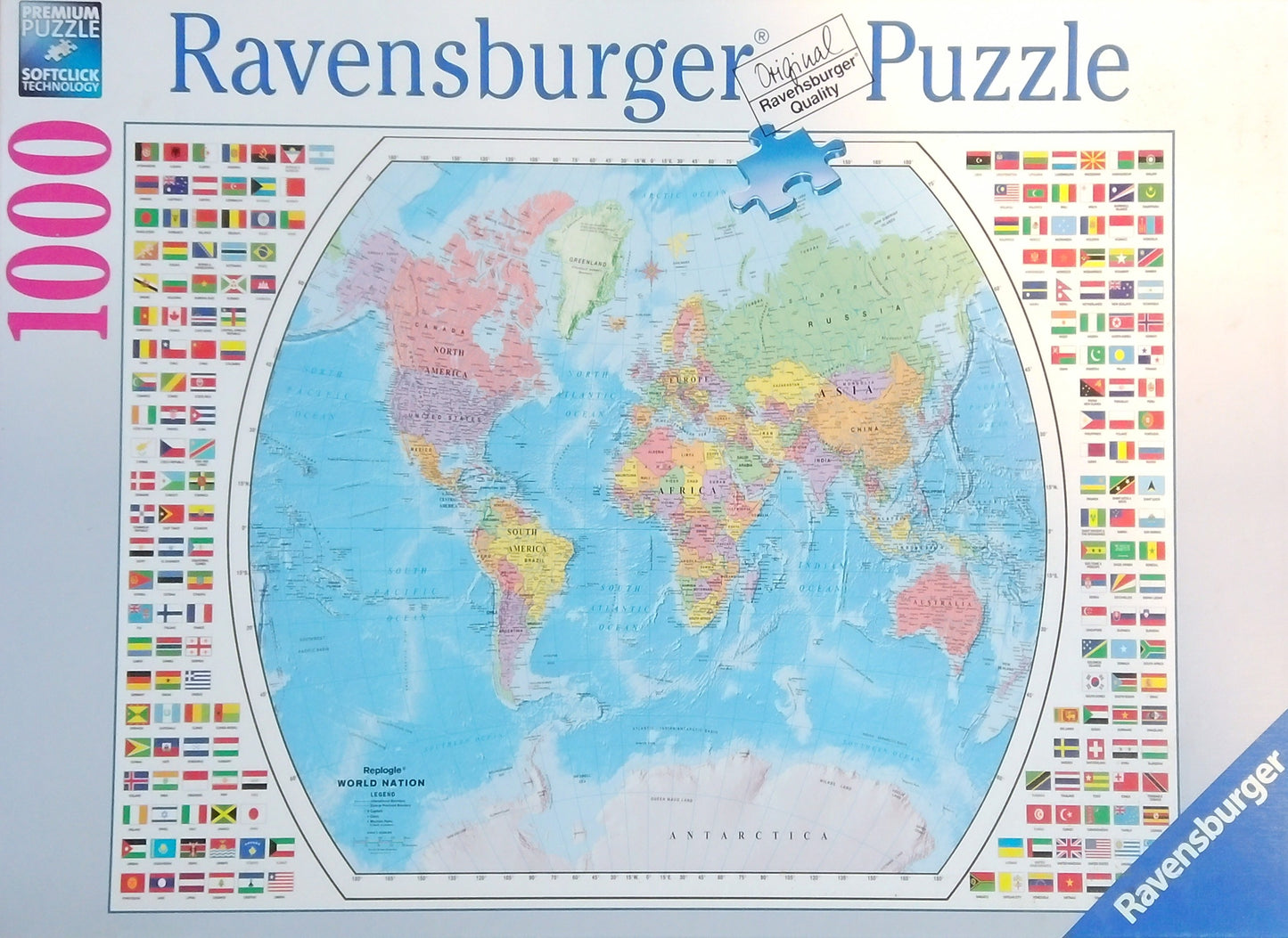 World Map & Flags Puzzle