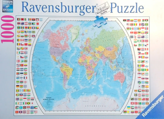 World Map & Flags Puzzle