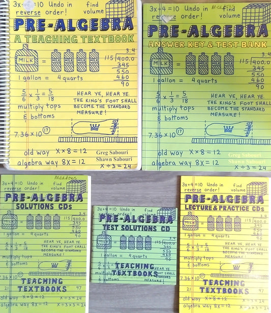 Teaching Textbooks Pre-Algebra Set