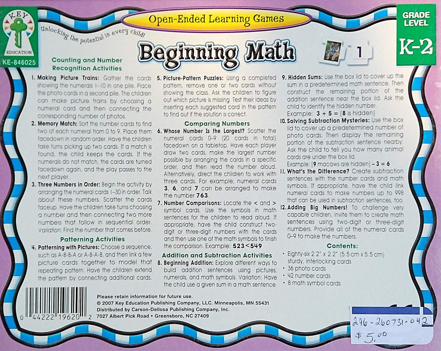 Beginning Math Puzzle