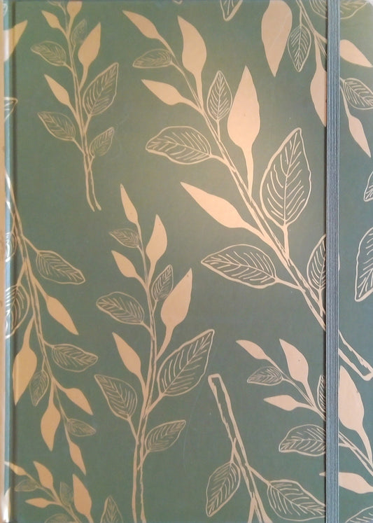 Green/Gold Lined Notebook