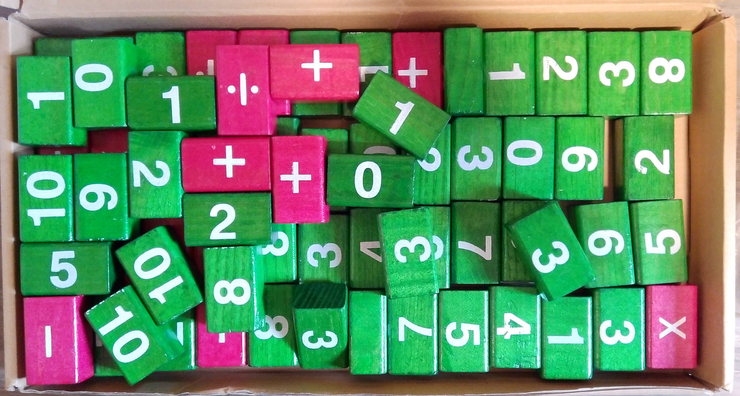 Vintage Wooden Math Manipulatives