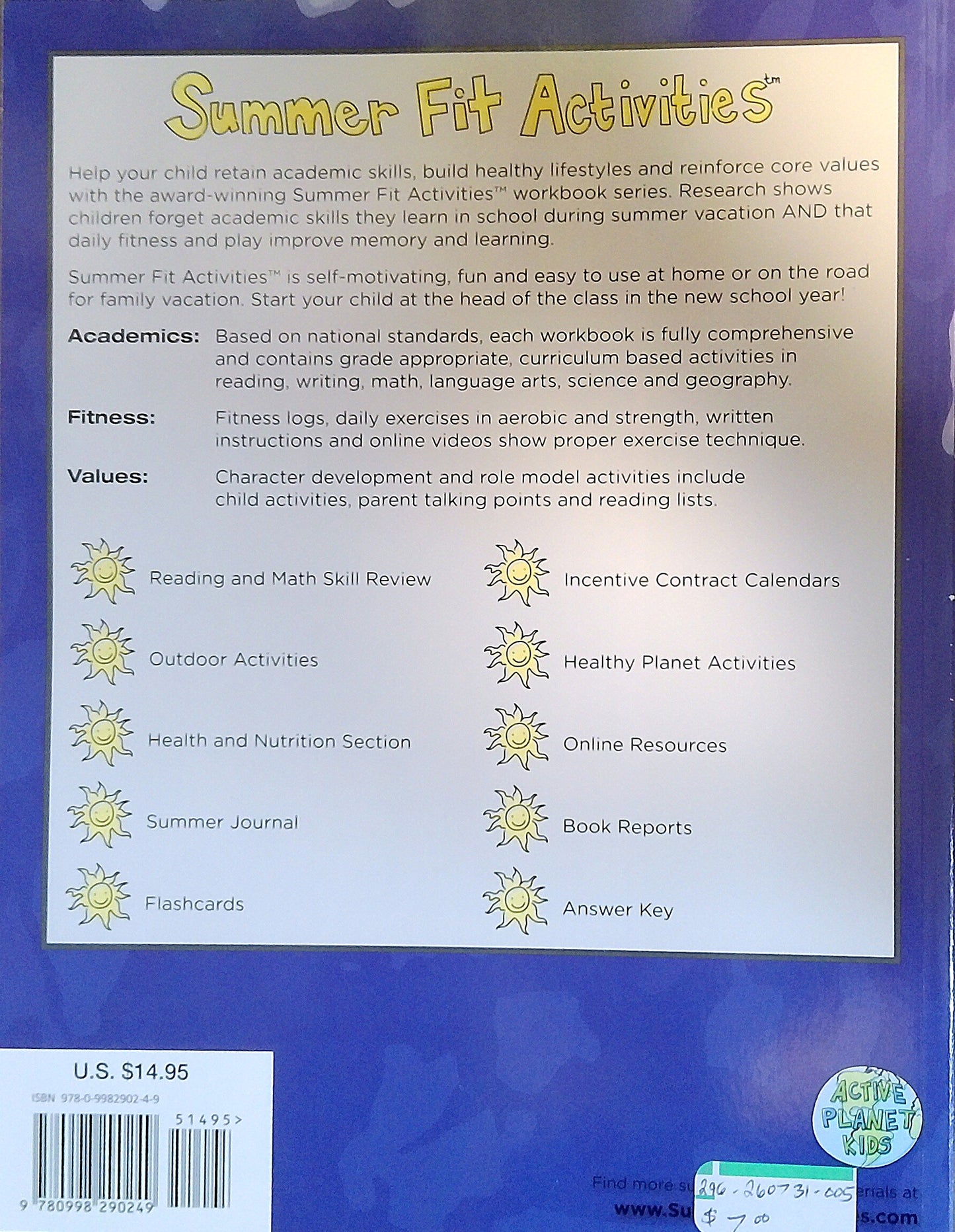 Summer Fit Activities: Grades 3-4