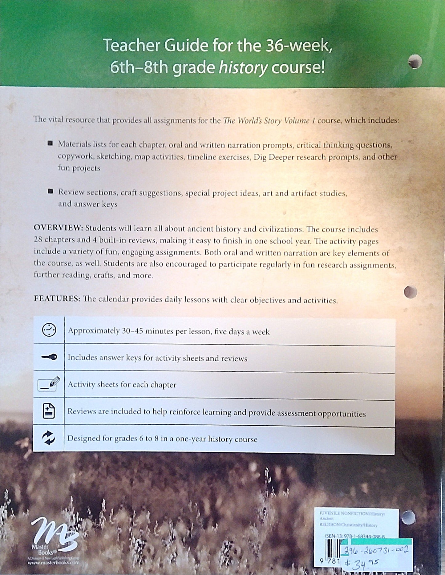 The World's Story 1: The Ancients - Teacher Guide