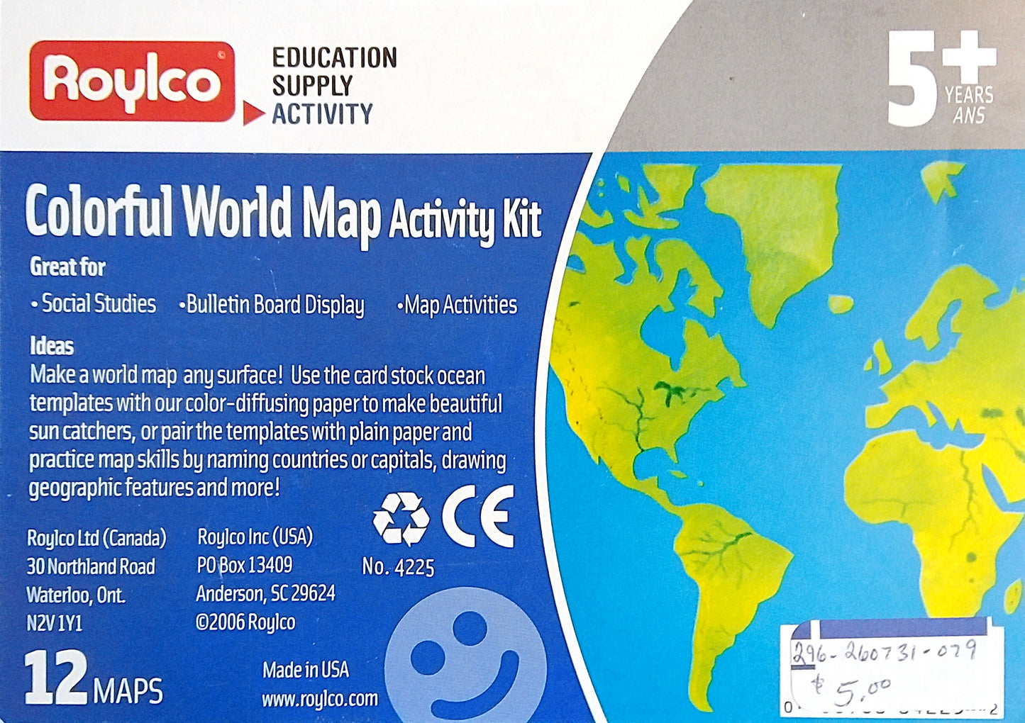 Colorful World Map Activity Kit